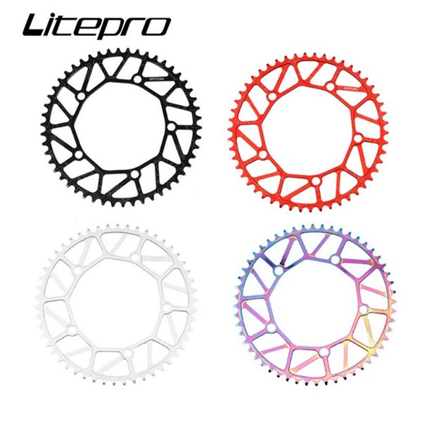 LITEPRO NARROW WIDE CHAINRING 56T ELECTROPATED OIL SLICK COLOR
